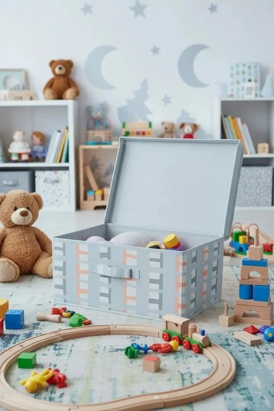 Miniso Kapaklı Katlanır Saklama Kutusu (Büyük) - Gri