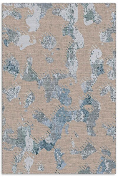 Pastel Home Gray Blue Chenille Carpet Rug Runner Non-Slip Fringed Washable Li...