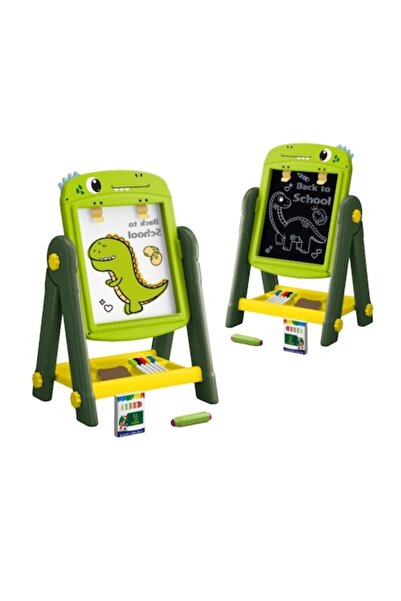 ARISTEF Tabla multifunctionala 3 in 1, masa rabatabila, de scris cu creta sau marker, magnetica, cu accesori