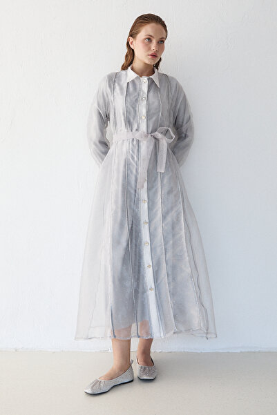 Melike Tatar Φόρεμα Organza με πέτρες 32-3554
