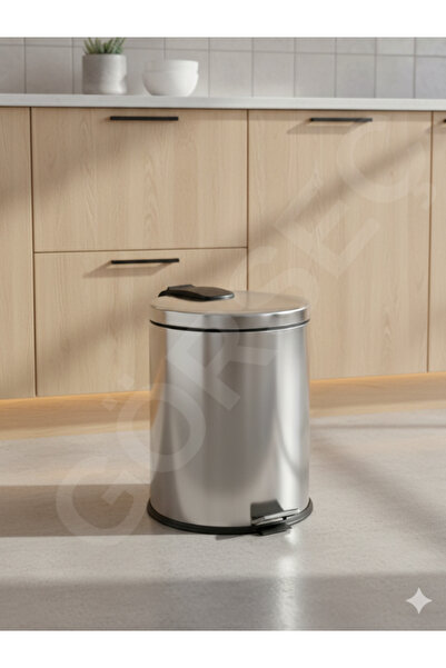 GörSeç Stainless Steel 20 Liter Metal Trash Can - Pedal, Lux, Bathroom