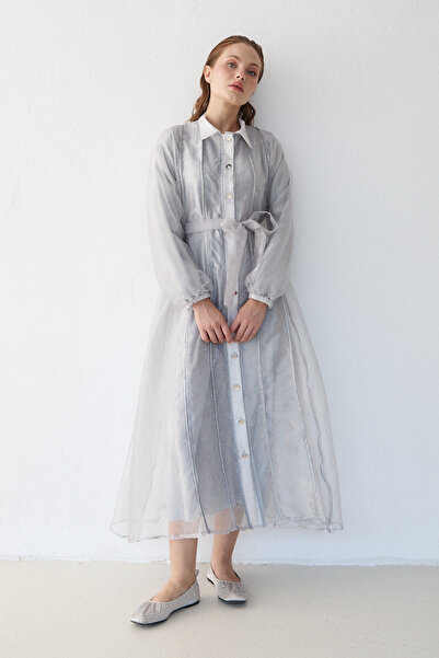 Melike Tatar Φόρεμα Organza με πέτρες 32-3554