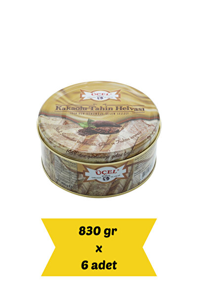 Üçel Kakaolu Helva 830 gr | 6 Adet | Geleneksel Tatlı | Yoğun Kakao Lezzeti