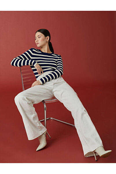 Koton Bisiklet Yaka Triko Kazak Kaşmir Dokulu