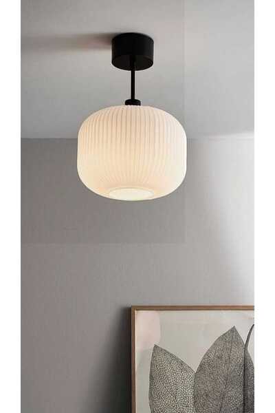 demet habek mylights mylights rustik opal plofonyer tavn avize opal beyaz tekli modern spor avize