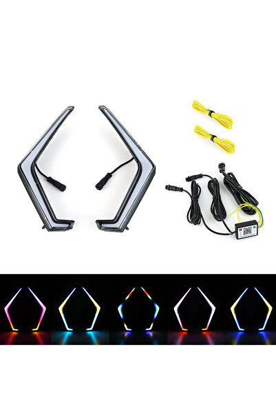 Choice Clear with RGB LED Front Accent Light Turn Signal Lights for Polaris R...