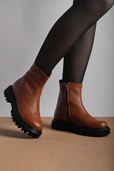 Gusse Kadın Taba Hakiki Deri Bot