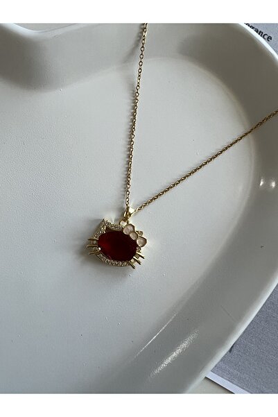 ODE STORE KARARMAZ ÇELİK HELLO KİTY KOLYE