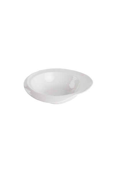 SQUALO Round (porcelain) bowl with sloping edges - white 24.2x21.6x8.2 cm