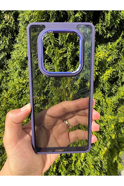 Deppo Trend Xiaomi Redmi Note 14 Pro Compatible Case Black Transparent Clear Camera Surrounding Metal Protective Silicone