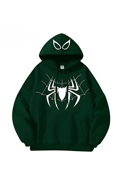 CLASSY.MODA Hanorac unisex cu glugă cu 3 fire, cu buzunar cangur, cu model de...