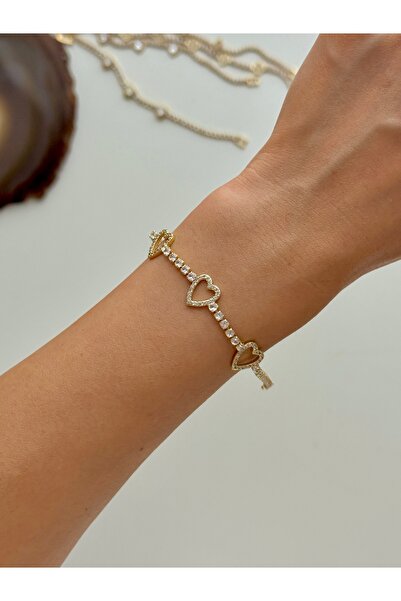 YOUES JEWELRY سوار نسائي من الفولاذ بتصميم مينيمال وطراز GOLD