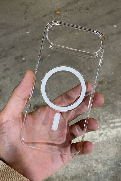 CEPSTOK iPhone 17 Air Kılıf Şeffaf Sararmaz Magsafe Altı Açık Sert Pc Premium Kapak