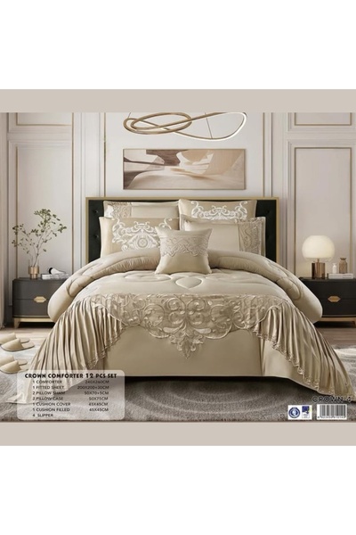 Generic Luxury Bridal set cotton Stan lace super king Comforter set