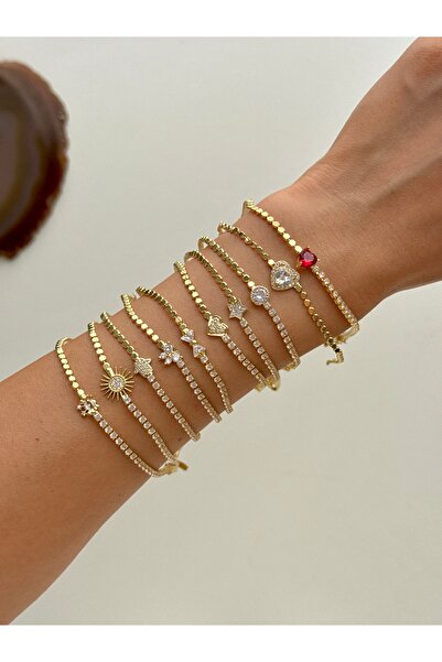 YOUES JEWELRY ÇELİK MİNİMAL SU YOLU GOLD KADIN BİLEKLİK