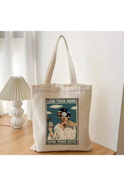 l'eivor Find Your Soul Printed Women's Organic Cotton Hambez Bag