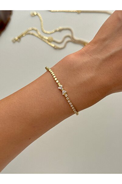 STEEL MİNİMAL WATERWAY GOLD WOMEN 'S BRACELET