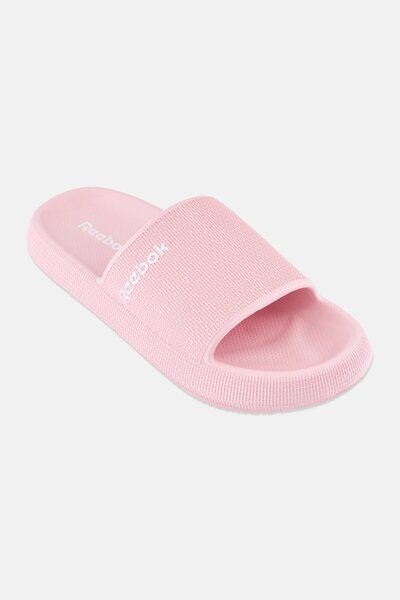 Reebok Men Brand Logo Slip On Slides, Pink