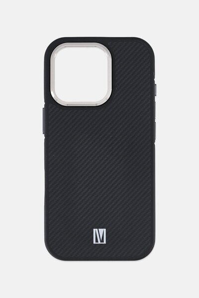 Levelo iPhone 16 Pro Ox Carbon Phone Case, Black