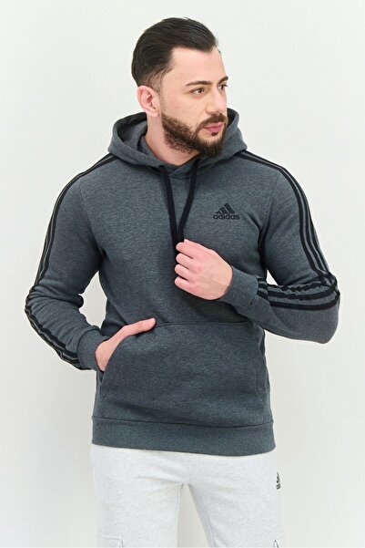 adidas Men Sportswear Fit Long Sleeve Outdoor Sweatshirt, Charcoal/Black