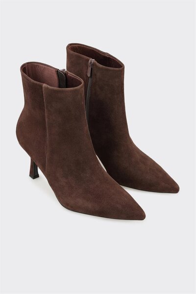Elle Shoes Kahve Deri Kadın Klasik Bot