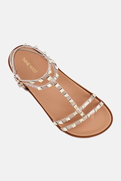 Nine West Women Tevr 3fx Adjustable Buckle Sandals, Gold