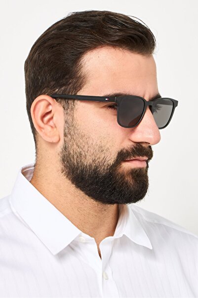Tommy Hilfiger Men 20789280751M9 Square Sunglasses, Black