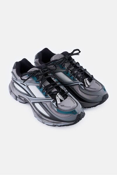 Reebok Kids Boy Premier Road Moder Lace Up Running Shoes, Grey