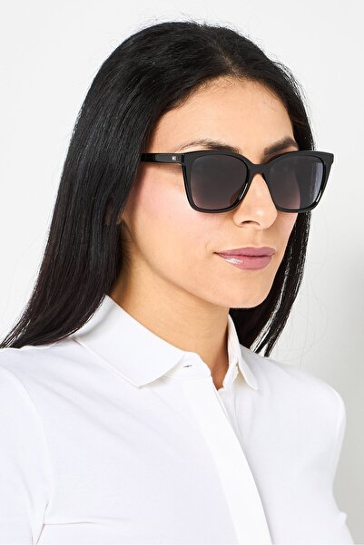Tommy Hilfiger Women 207866807549O Butterfly Sunglasses, Black