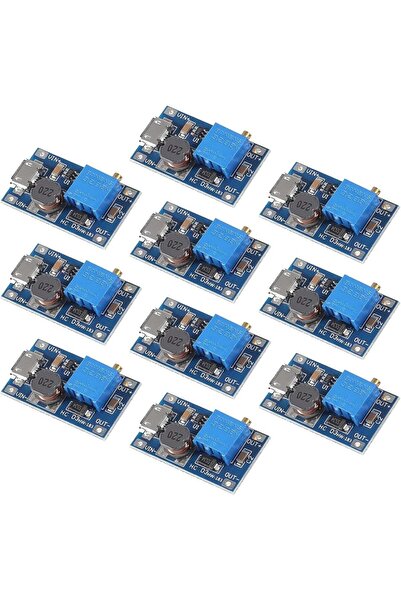Choice1 10 قطع من micro usb 10 قطع MT3608 وحدة رفع الجهد القابلة للتعديل ومنظ...