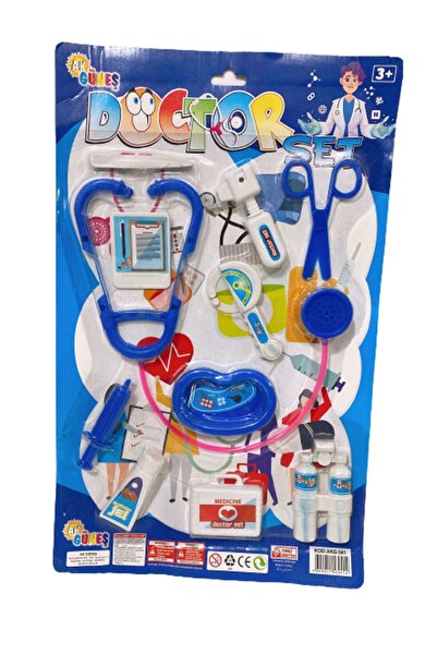 mutluanılarpartievi Oyuncak Doktor Seti Mavi Karton Kartela