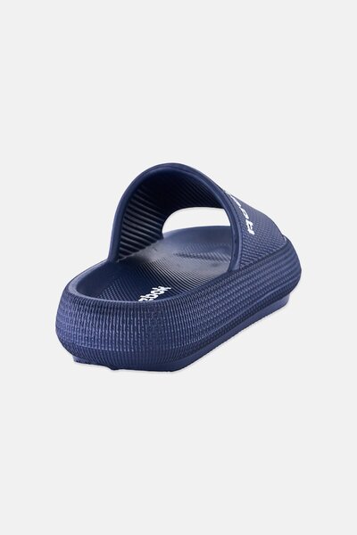 Reebok Men Brand Logo Slip On Slides, Navy