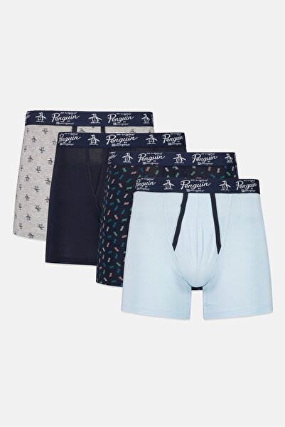 Original Penguin Men 4 Packs Brand Logo Boxer Briefs, Multicolor