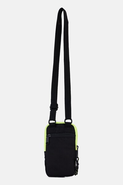 Reebok Men Brand Logo Phone Case Bag, Black
