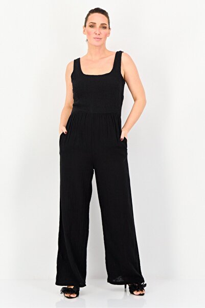 Brave Soul Women Solid Sleeveless Jumpsuit, Black