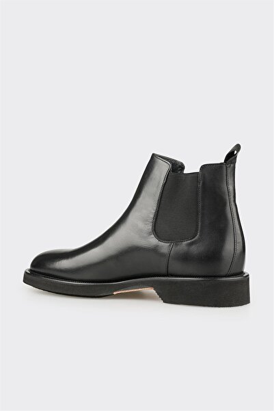 Elle Shoes Siyah Deri Erkek Klasik Bot