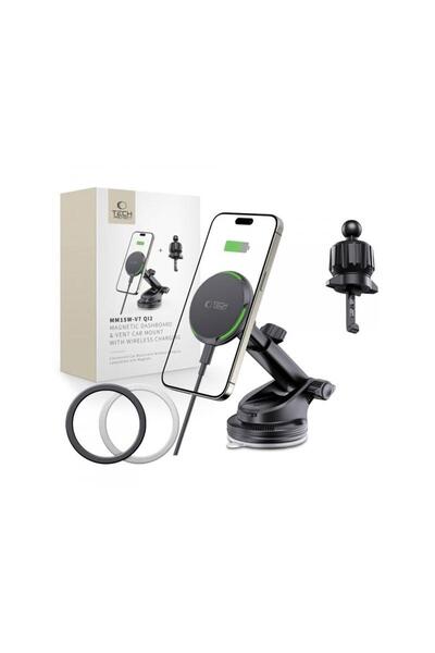 Tech-Protect Incarcator Auto Wireless MM15W-V7 QI2 15W 1.67A Negru
