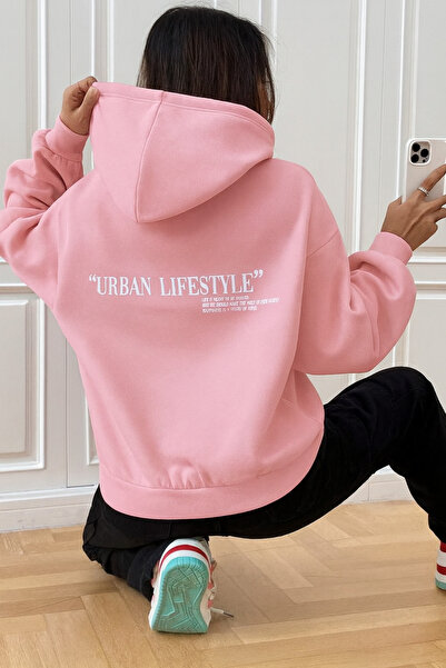 CLASSY.MODA Φούτερ με κουκούλα Unisex με 3 κλωστές και τσέπες καγκουρό Urban ...