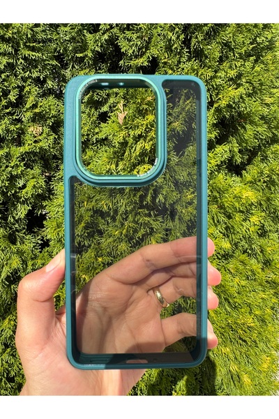Deppo Trend Xiaomi Mi 14t Pro Compatible Case Black Transparent Clear Camera Surrounding Metal Protective Silicone Cover