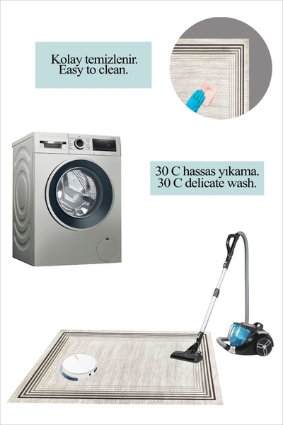 KONUKHOUSE Memlük Afgan Halısı Vintage El dokuma Görünümlü Dekoratif İnce Kaymaz Dot taban Halı