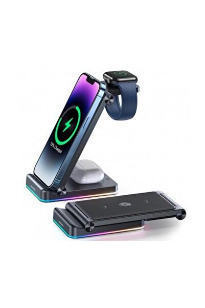 Joyroom Incarcator Retea Wireless JR-WQN01 3in1 15W 1.67A Negru