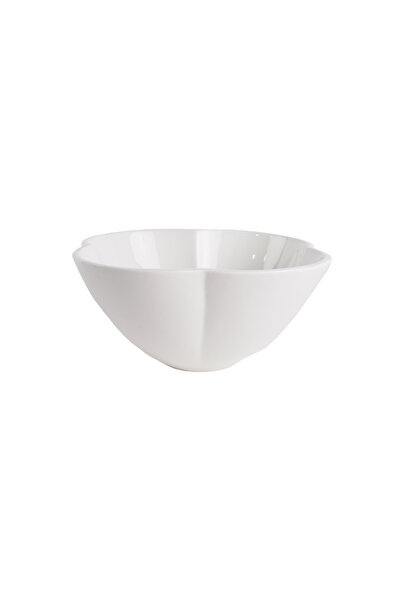 SQUALO Elegant and modern rose-shaped porcelain bowl - white 22.5x22.5x10 cm