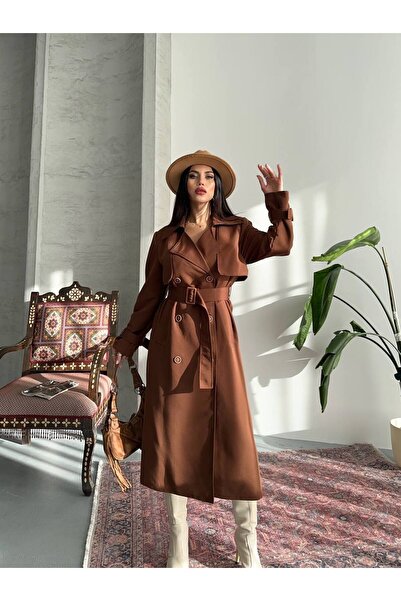 buqre's moda Women's Oversize Waterproof Lined Long Trench Coat