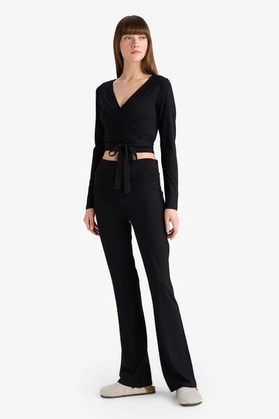 DeFacto İspanyol Paça Tayt Pantolon-Fall in Love Loungewear G0007AX25WN