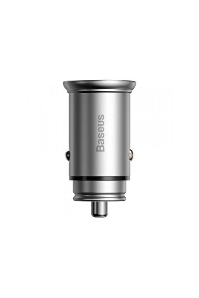 Baseus Incarcator Auto Circular Metal 30W 5A 1 x USB-A - 1 x USB-C Gri