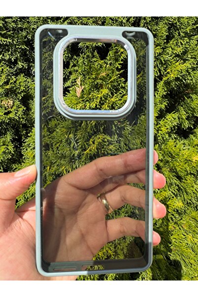 Deppo Trend Xiaomi Redmi Note 14 Pro Compatible Case Black Transparent Clear Camera Surrounding Metal Protective Silicone