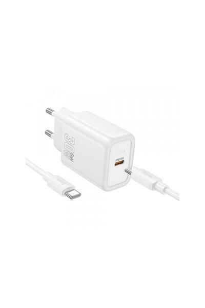 Hoco Incarcator Retea Cu Cablu USB-C N62 30W 3A 1 x USB-C Alb