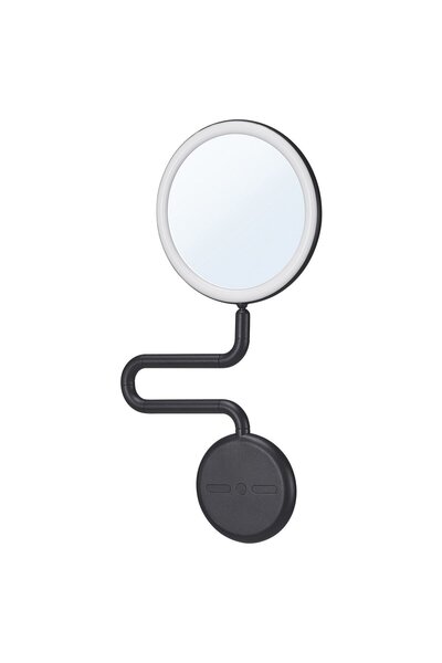 IKEA EKFÄNN Mirror with Integrated Lighting, Dimmable Wall Mounted/Black
