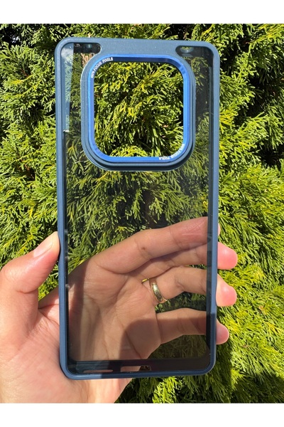 Deppo Trend Xiaomi Redmi Note 14 Pro Compatible Case Black Transparent Clear Camera Surrounding Metal Protective Silicone
