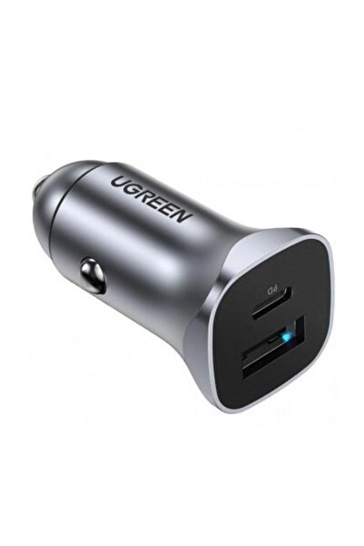 Ugreen Incarcator Auto CD130 30W 3A 1 x USB-A - 1 x USB-C Gri
